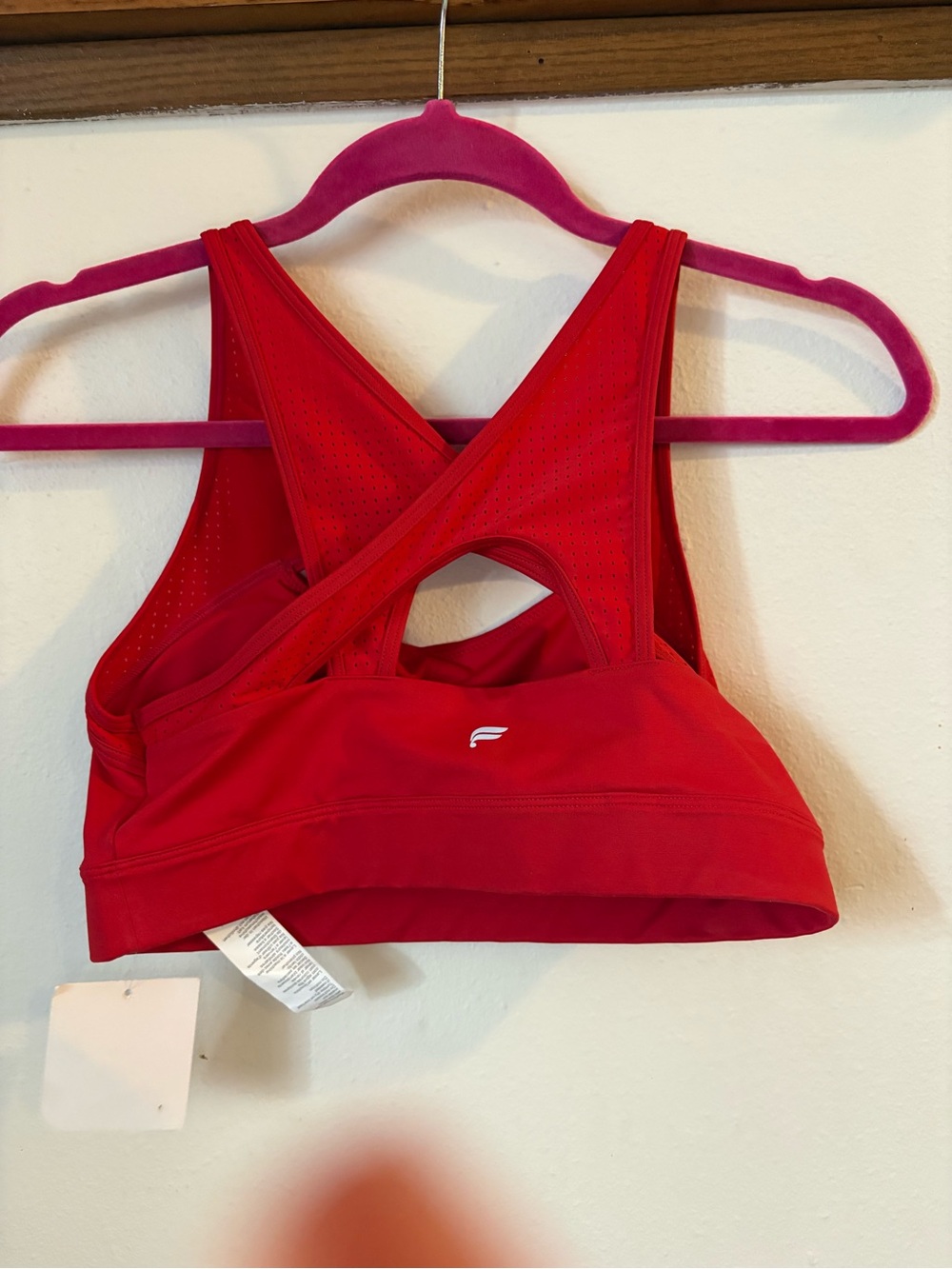 Women's Red Sports Bra - High Support Racerback - Picture 2 of 3